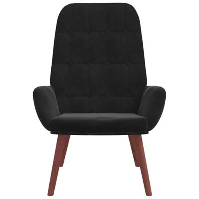 Relaxstoel fluweel zwart Relaxstoel fluweel zwart