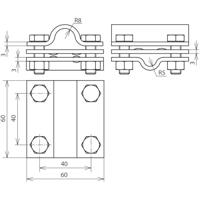 DEHN 319219 KS 8.10 16 FL30 ZP V4A Kruisstuk - thumbnail