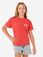 T-shirt met korte mouwen voor meisjes rood - thumbnail