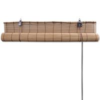 VidaXL Rolgordijn 100x220 cm bamboe bruin - thumbnail