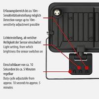 Brennenstuhl JARO 4060 P 1171250342 LED-buitenschijnwerper met bewegingsmelder Energielabel: D (A - G) 30 W Lichtkleur (naam): Daglichtwit - thumbnail