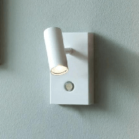 Wandlamp leeslamp wit verstelbaar &apos;Omari&apos; moodmaker met schakelaar stekker - thumbnail