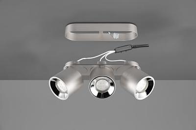 Trio PlafondlampGuayana 3-lichts nikkel - 651000307