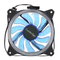 Kleur LED 12cm 3pin computeronderdelen chassis fan computer host Cooling Fan stille ventilator koeling met stroomaansluiting kabel & blauw licht (bla - thumbnail