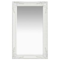 VidaXL Wandspiegel barok stijl 50x80 cm wit - thumbnail