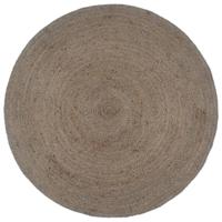 VidaXL Vloerkleed handgemaakt rond 240 cm jute grijs - thumbnail
