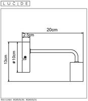 Lucide SCOTT - Wandlamp - 1xE27 - Zwart - thumbnail
