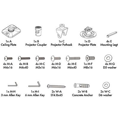 LogiLink BP0003 Beamer-plafondbeugel Kantelbaar, Draaibaar Afstand vloer-plafond (max.): 22 cm Wit LogiLink BP0003 Beamer-plafondbeugel Kantelbaar, Draaibaar Afstand vloer-plafond (max.): 22 cm Wit