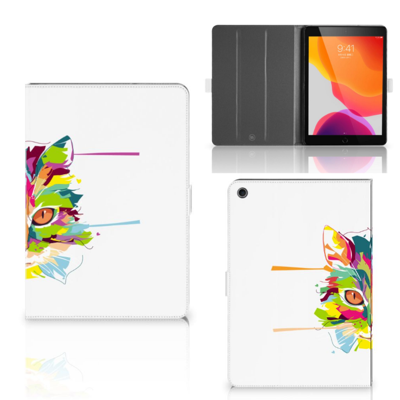 iPad 10.2 2019 | iPad 10.2 2020 | 10.2 2021 Hippe Tablet Hoes Cat Color