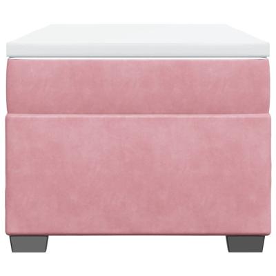 Boxspring met matras fluweel roze 100x200 cm - thumbnail