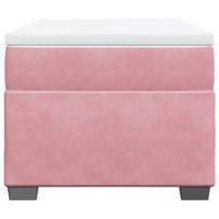 Boxspring met matras fluweel roze 90x200 cm - thumbnail