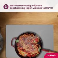 Cookinglife Placemats - Dubbelzijdig - Vegan leer - Grijs / Blauw 46 x 33 cm - 6 Stuks - thumbnail