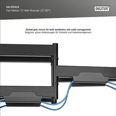 Digitus DA-90454 TV-beugel Variabele afstand tot de muur 114,3 cm (45) - 177,8 cm (70) Uittrekbaar, Kantelbaar, Kantelbaar en roteerbaar
