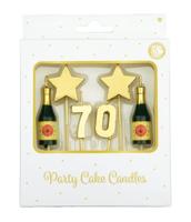 Taartkaarsjes Set 70 Jaar (6st) - thumbnail