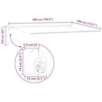 Luifel automatisch uittrekbaar 500x300 cm antracietkleur en wit - thumbnail