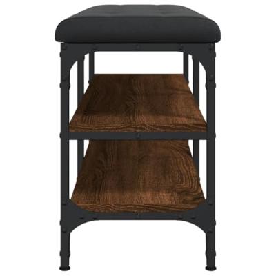 Schoenenbank 82x32x47 cm bewerkt hout bruineikenkleurig