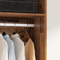Kledingkast met plank met opslag Oud hout Bewerkt hout - thumbnail