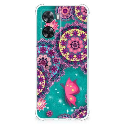 OPPO A57 | A57s | A77 4G Back Cover Cirkels en Vlinders OPPO A57 | A57s | A77 4G Back Cover Cirkels en Vlinders
