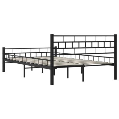 Bedframe staal zwart 140x200 cm