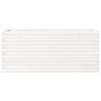 VidaXL Plantenbak 110x40x45,5 cm massief grenenhout wit - thumbnail