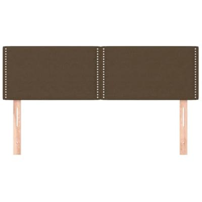 Hoofdborden 2 st 72x5x78/88 cm stof donkerbruin