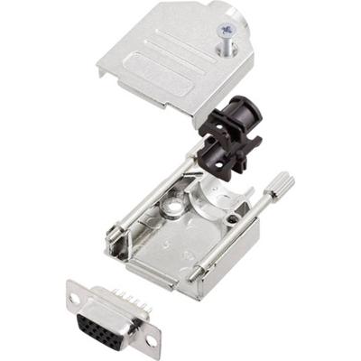 encitech DTZK09-HDS15-K 6355-0012-11 D-sub female connectorset 180 ° Aantal polen: 15 Soldeerkelk 1 set(s)