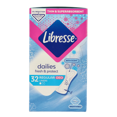 Libresse Inlegkruisjes daily fresh normaal deo fresh 32 Stuks Libresse Inlegkruisjes daily fresh normaal deo fresh 32 Stuks