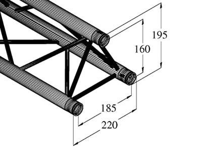 ALUTRUSS DECOLOCK DQ3-S1500 3-way Cross Beam bk