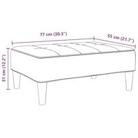 Voetenbank 77x55x31 cm stof lichtgrijs - thumbnail