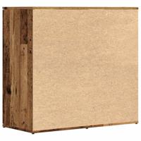Dressoir 80x36x75 cm bewerkt hout oud houtkleurig - thumbnail