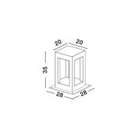 Lyora Vierkante staande lampBev 35cm - 9540215 - thumbnail