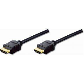 Digitus AK-330114-020-S HDMI-kabel HDMI Aansluitkabel HDMI-A-stekker, HDMI-A-stekker 2.00 m Zwart 4K UHD, Vergulde steekcontacten