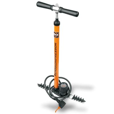 SKS vloerpomp rennkompressor multivalve 16bar zw/oranje