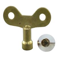 5 stuks Faucet sleutel Solid Brass Lock radiator sanitair drainage vierkante gat kraan sleutel grootte: binnendiameter 6 25 mm - thumbnail