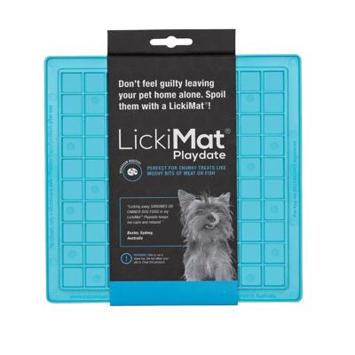 LickiMat likmat voor hond en kat - 20x20 cm - Turquoise