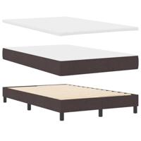 Boxspringbed met matras Donkerbruin 120 x 200 cm Stof - thumbnail