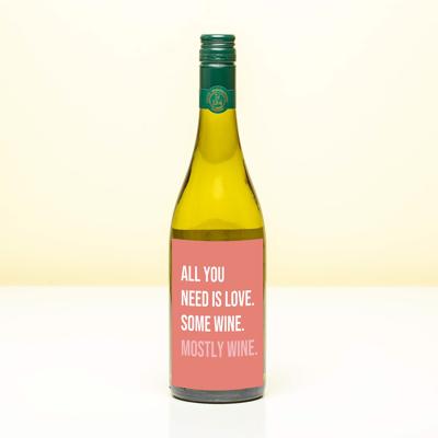 Wijnfles All You Need Is Love - Wit (Sauvignon Blanc)
