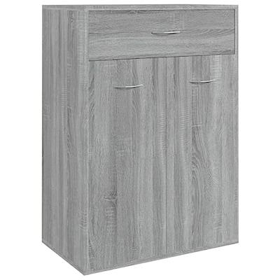 VidaXL Schoenenkast 60x35x84 cm bewerkt hout grijs sonoma VidaXL Schoenenkast 60x35x84 cm bewerkt hout grijs sonoma
