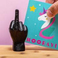 Middelvinger fotohouder - Zwart - thumbnail