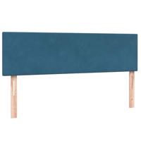 Boxspring met matras fluweel donkerblauw 160x210 cm - thumbnail