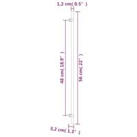 Handvatten 10 st 480 mm roestvrij staal zwart - thumbnail