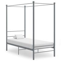 Hemelbedframe metaal grijs 90x200 cm - thumbnail