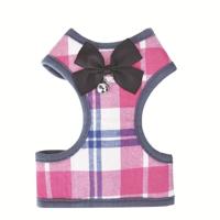 Verstelbare Bow Plaid vest lead pull touw leiband voor kat hond huisdier (L) - thumbnail