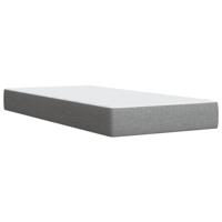 Boxspring met matras stof lichtgrijs 80x200 cm - thumbnail
