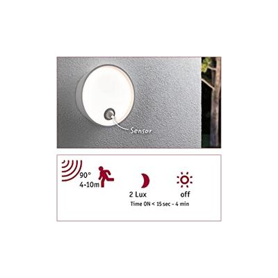 Paulmann Platomo PIR weiß 94699 Buitenlamp (wand) LED 14.5 W Wit Paulmann Platomo PIR weiß 94699 Buitenlamp (wand) LED 14.5 W Wit