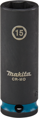 Makita krachtdop impact black, 3/8 15mm lang - e-16324