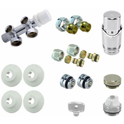 Riko Set Onderblok Compleet Haaks Rechts 16x2.0+15 Knel Chroom