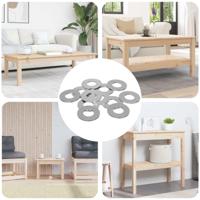 VidaXL Washers 12 pcs zilver 16 x 16 x 1,5 cm ijzer - thumbnail