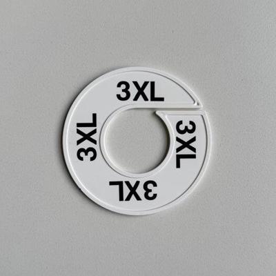 Maatring 9cm wit/zwart 3XL