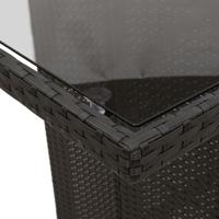 9-delige Tuinset poly rattan zwart - thumbnail
